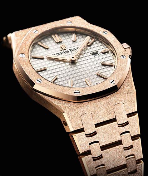 audemars piguet royal oak rose gold frosted|Audemars Piguet 41mm rose gold.